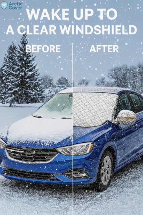 ArcticCover™ 2025 Upgraded Magnetic Windshield Snow Cover – All-Season Waterproof Ice & Frost Protector for Cars & SUVs