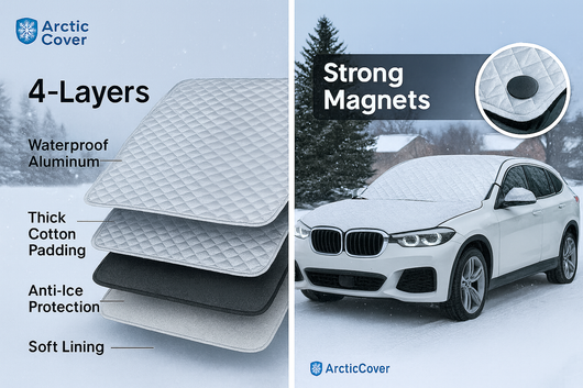 ArcticCover™ 2025 Upgraded Magnetic Windshield Snow Cover – All-Season Waterproof Ice & Frost Protector for Cars & SUVs